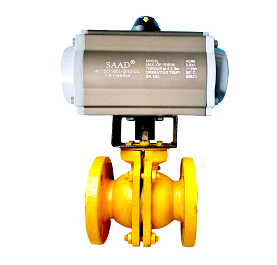 Pneumatic Actuator Operated PFA/FEP Line Ball Valve